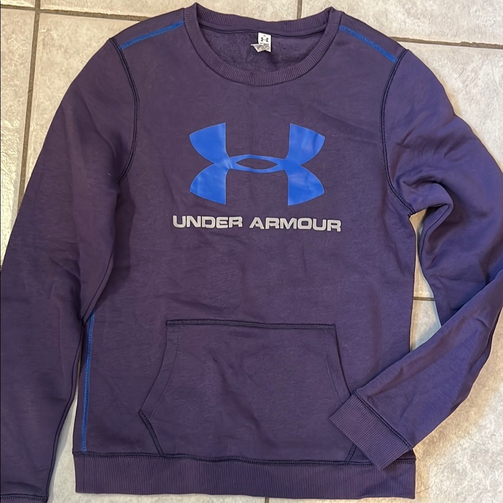 Under Armour Purple Sweatshirt with Blue Logo